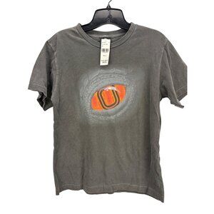 Overtime Gray Graphic Eye T Shirt Size Large 100% Cotton Casual Streetwear NWT